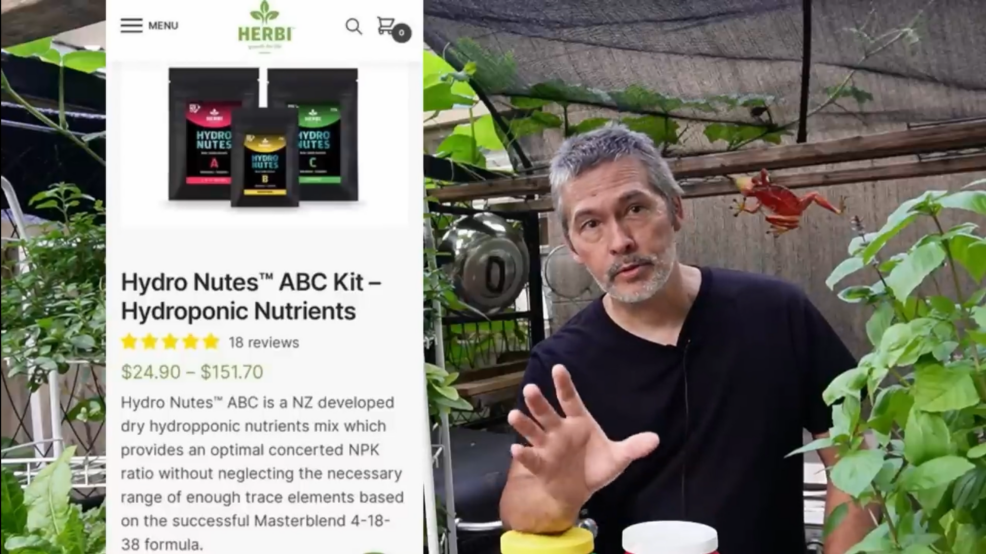 Herbi Hydro Nutes ABC Kit recommended by Mike Vanduzee on YouTube