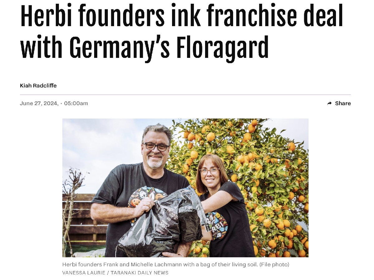 Herbi signs Franchise Deal with Floragard